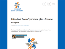 Tablet Screenshot of friendsofdownsyndrome.org